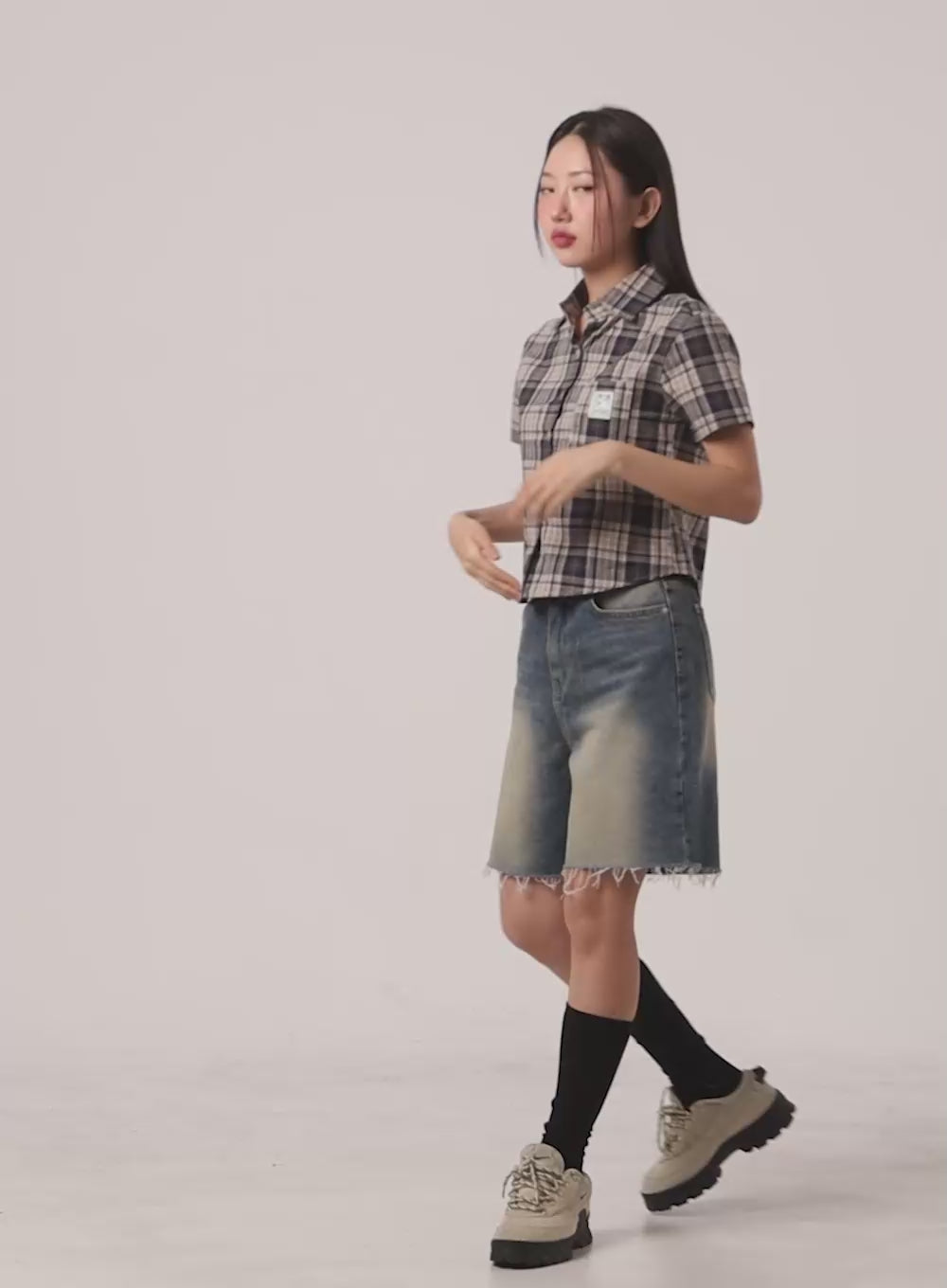 Distressed Denim Shorts CU420