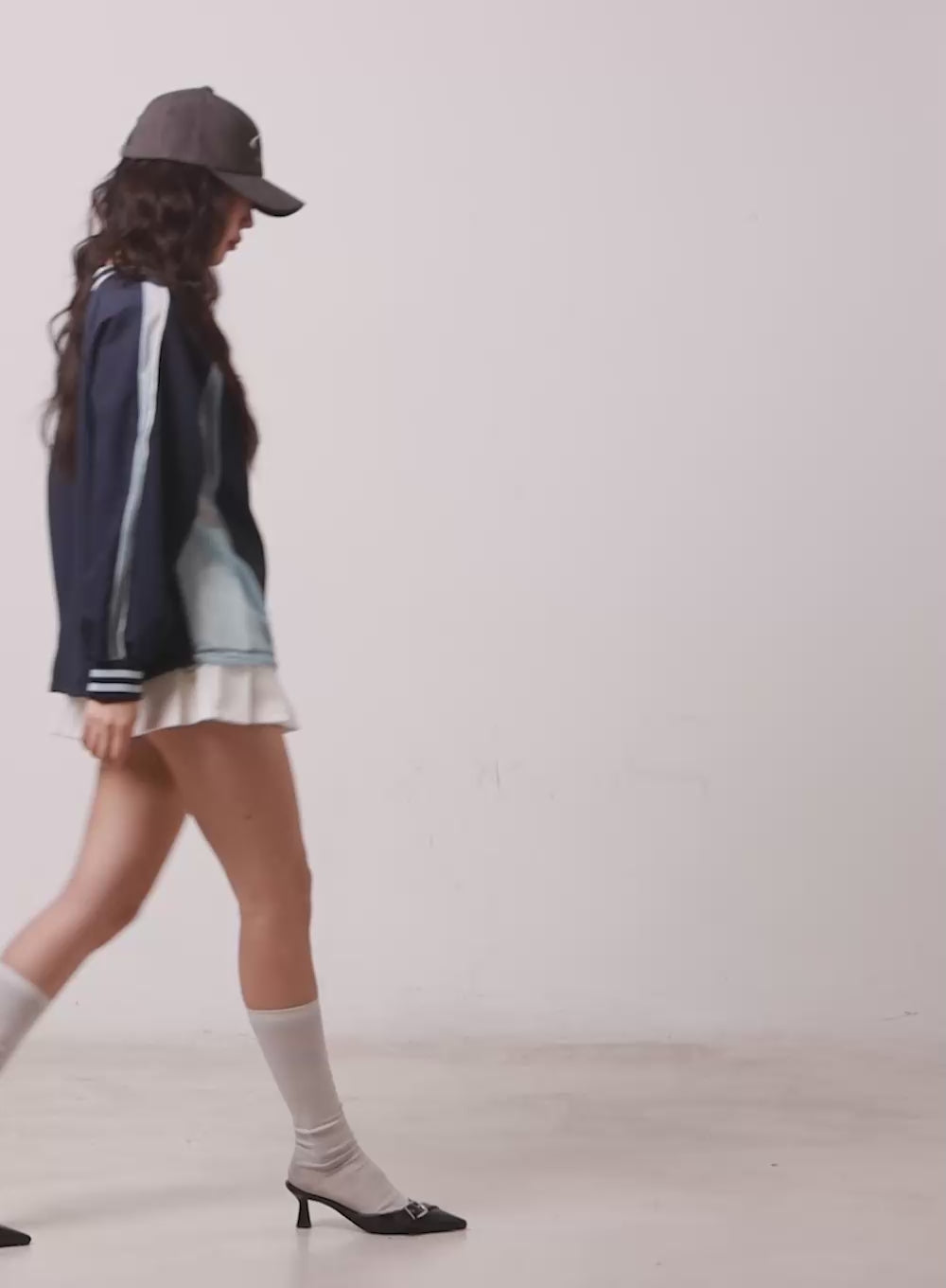 Buttoned Striped Hooded T-Shirt CA523