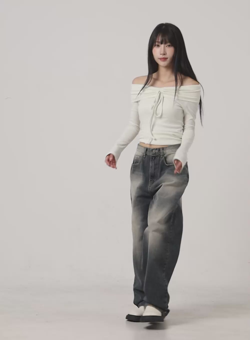 Darcy Washed Baggy Jeans CS403