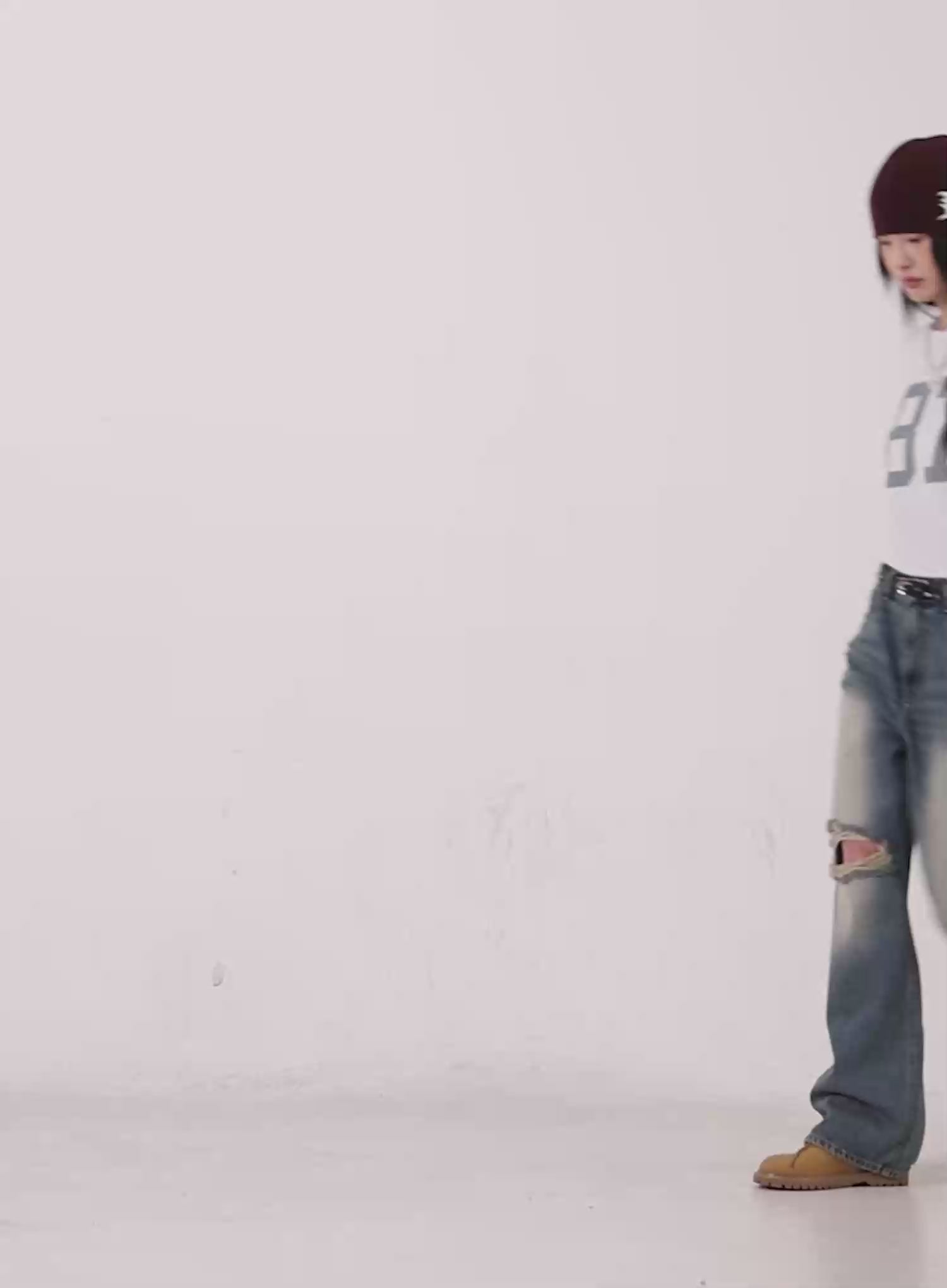 Graphic Numbered Print Long Sleeve Top CO508