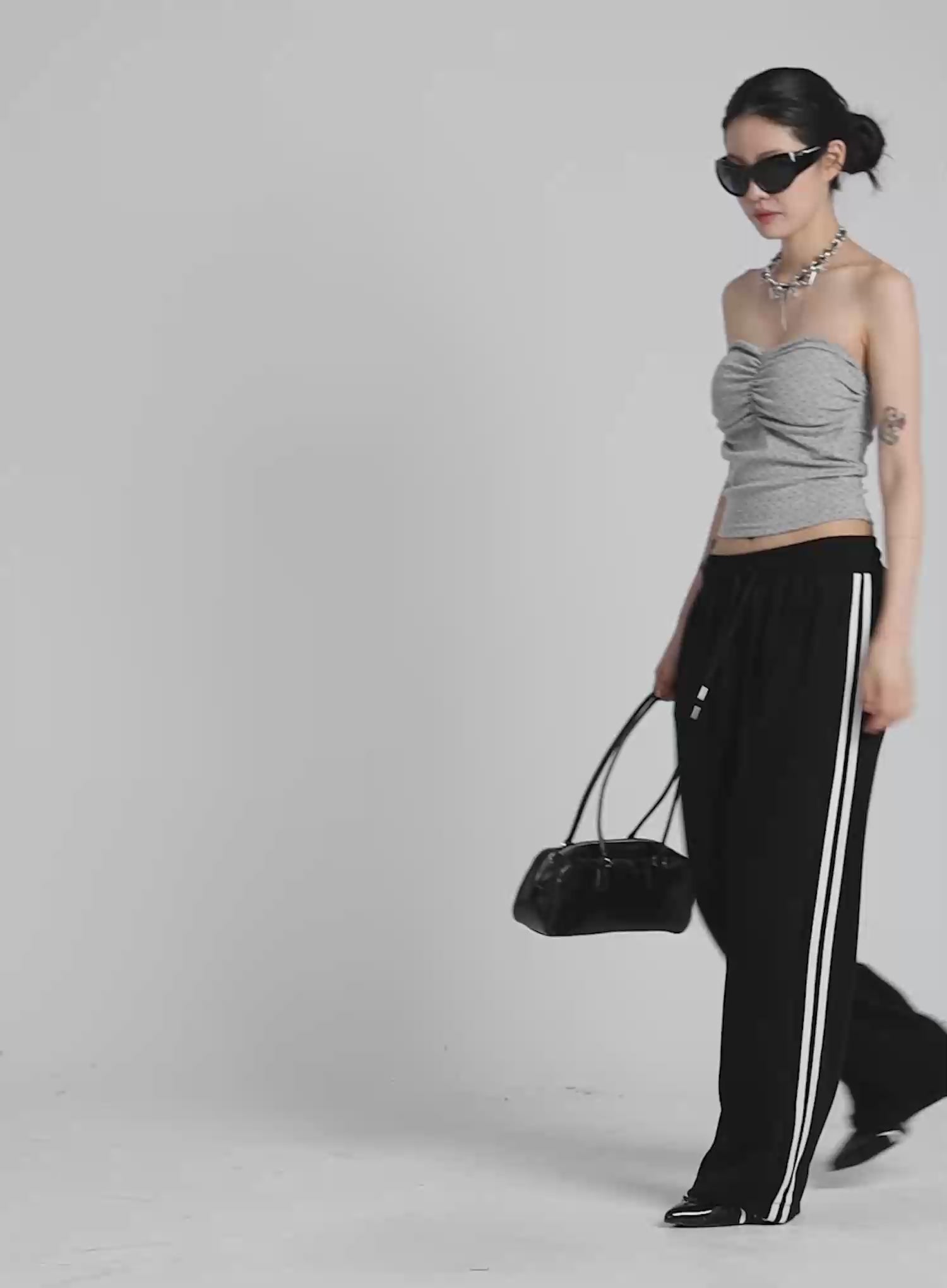 Striped Wide-Leg Sweatpants CA527