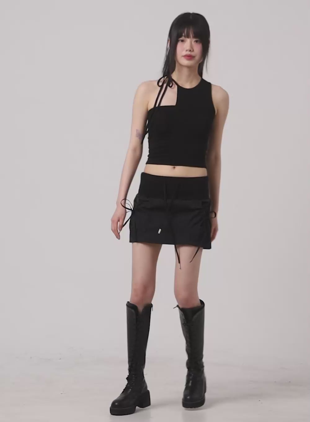 Unbalanced Strap Sleeveless Top CA418