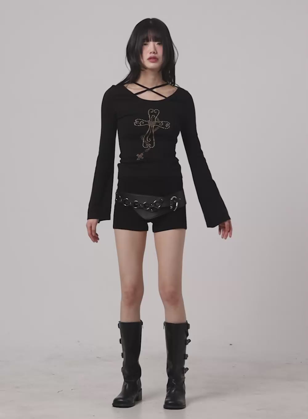 Ribbed Knit Shorts CA419