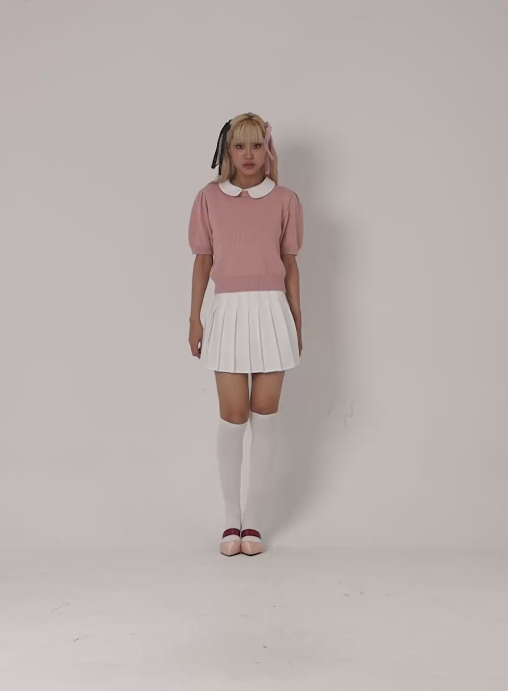 Collared Short-Sleeve Knit IG320