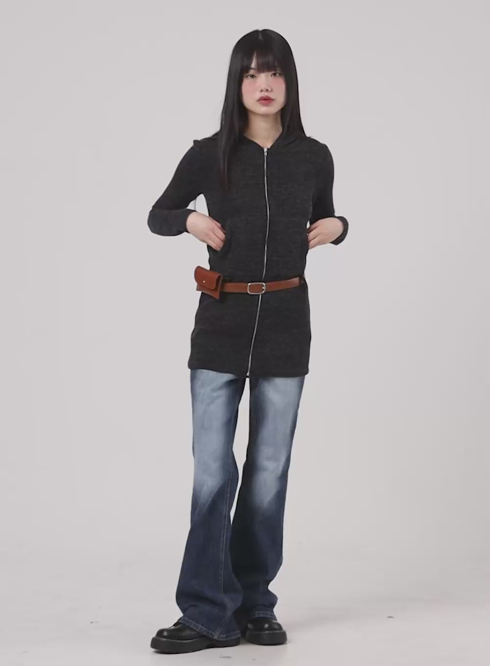 Denim Washed Flared Jeans CM415