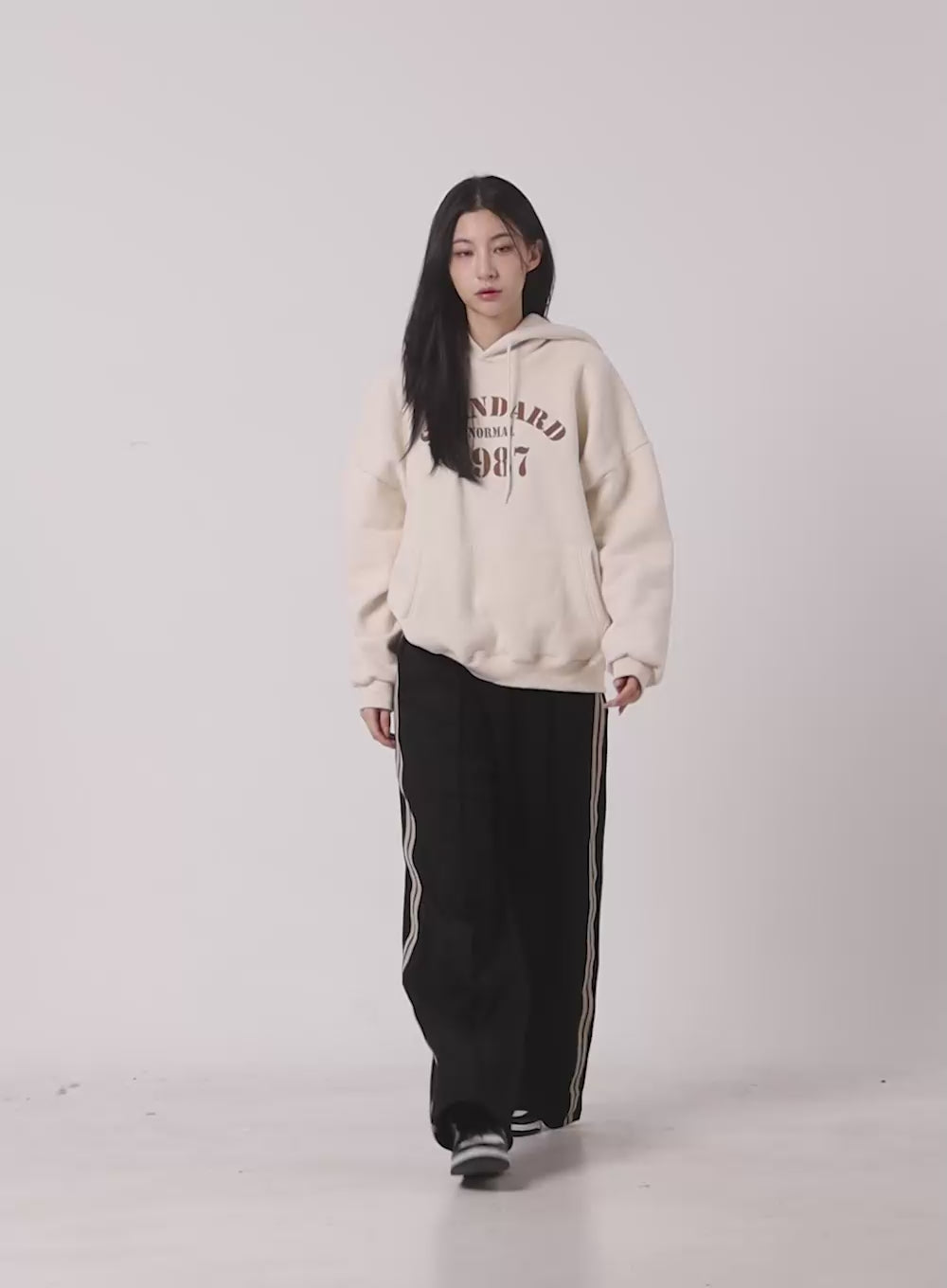 Suede Flared Wide Fit Pants CN428