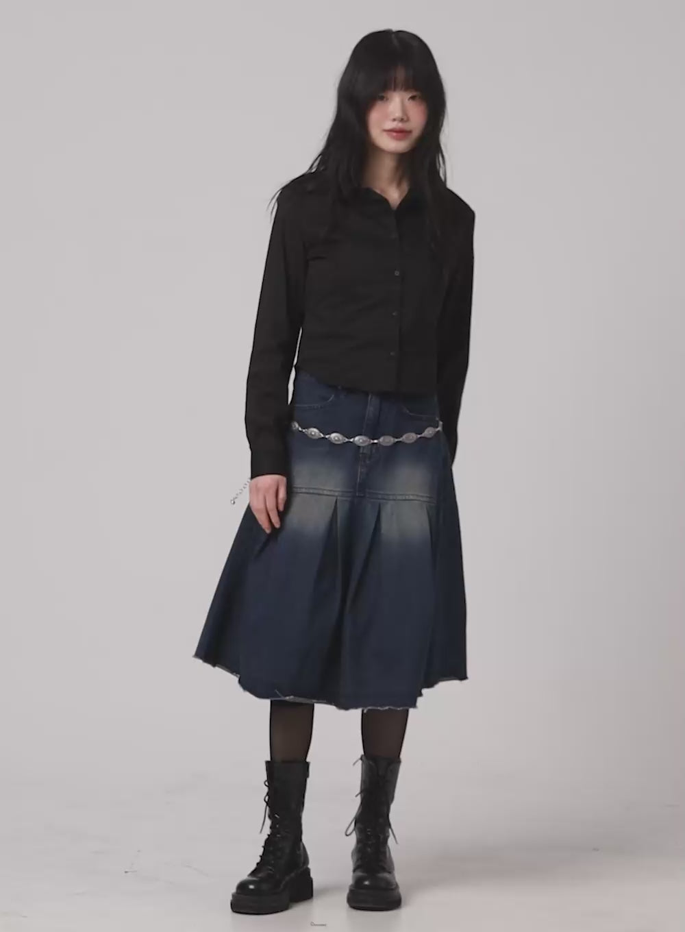 Long Sleeve Crop Blouse CM413