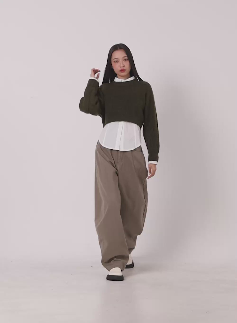 Cropped Roundneck Sweater CN421