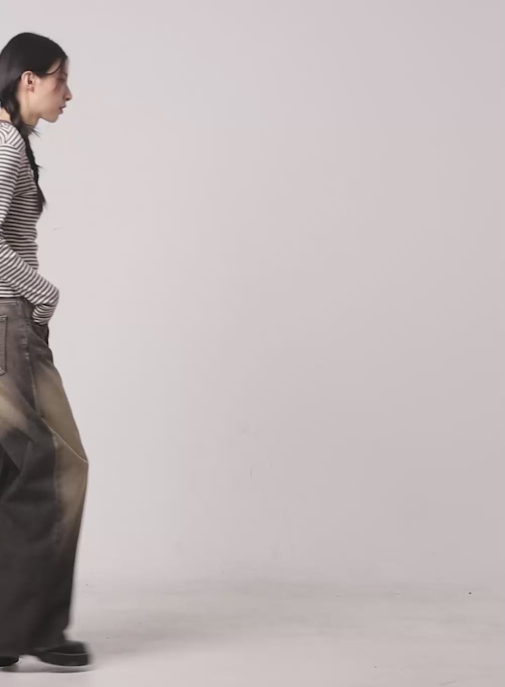 Stripe Hooded Crop Top CN428