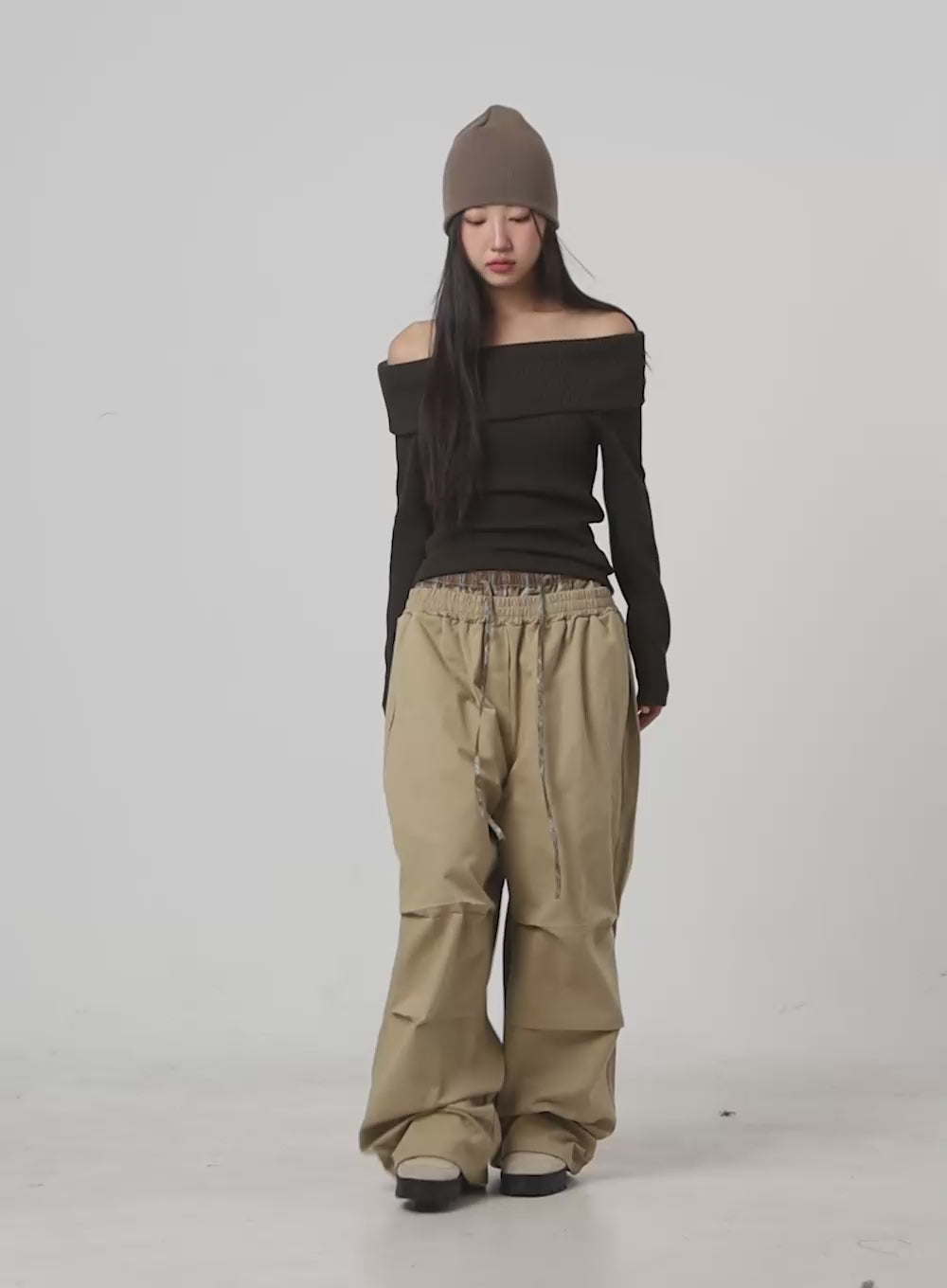 Off-Shoulder Solid Top CO417