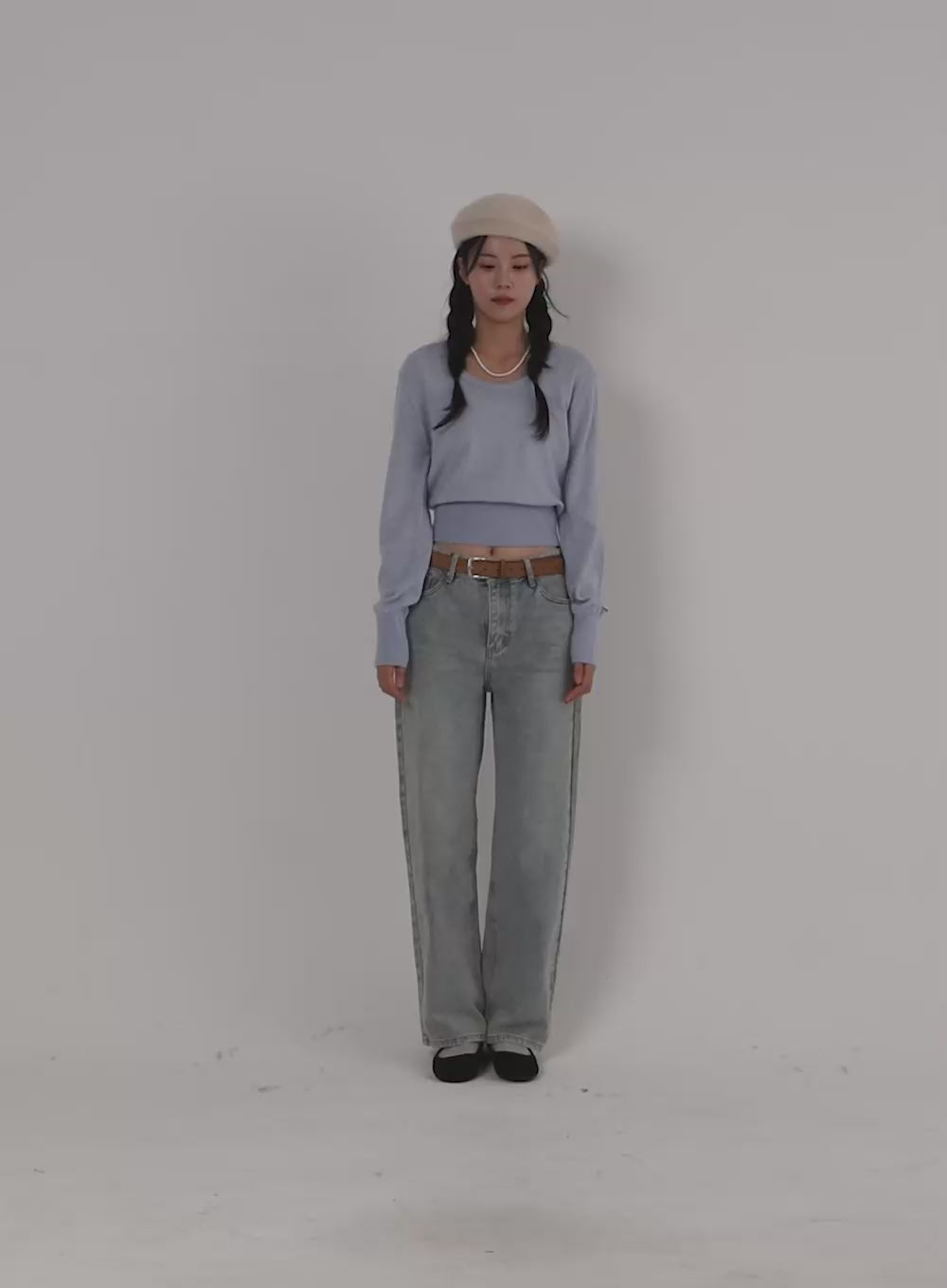 Cozy Cropped Knit Sweater OD320