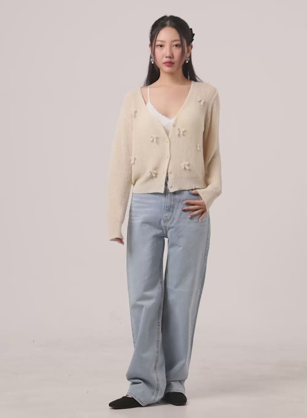 Sheer Bowknot Cardigan OY413