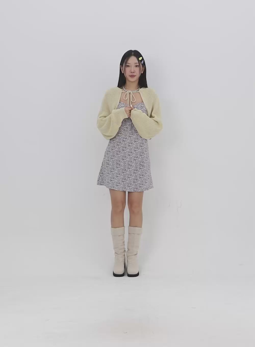 Front Tie Knit Bolero IS301