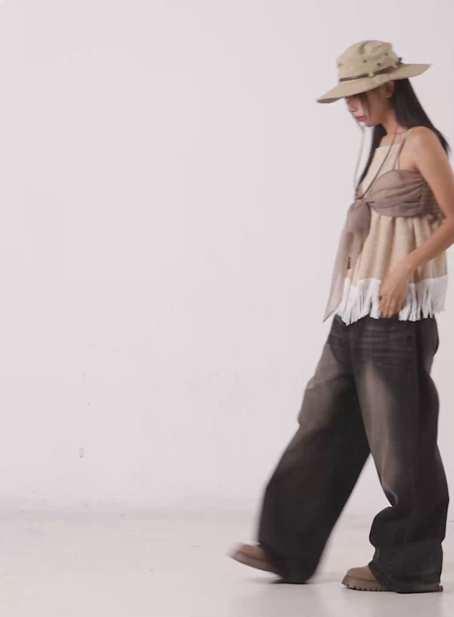Fringe Hem Boho Tank CL521