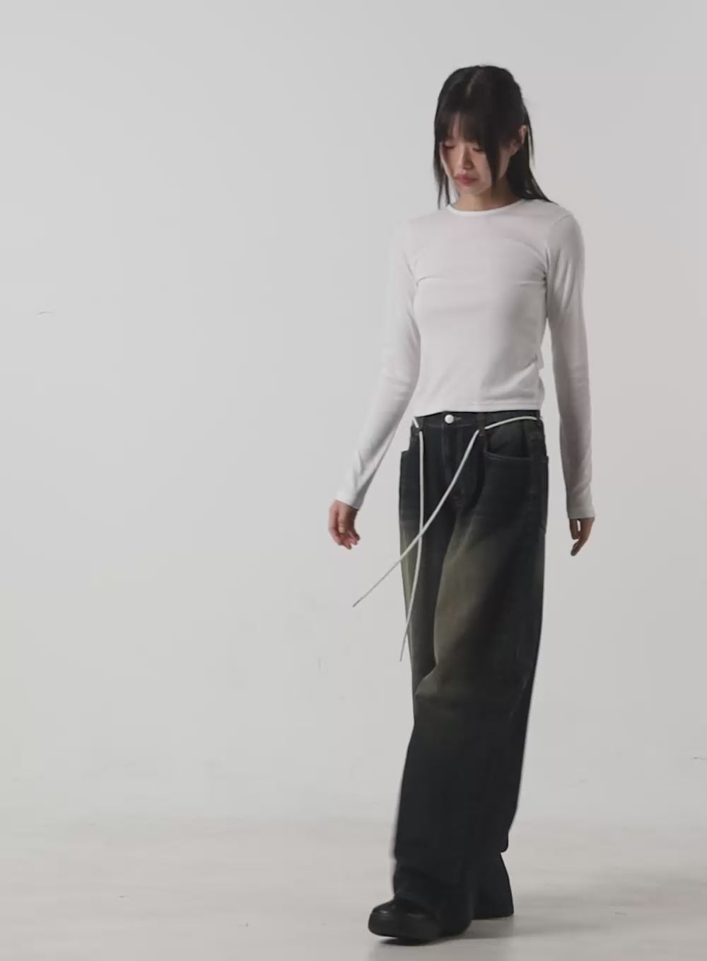 Coco DreamFit Printed Baggy Denim CS410