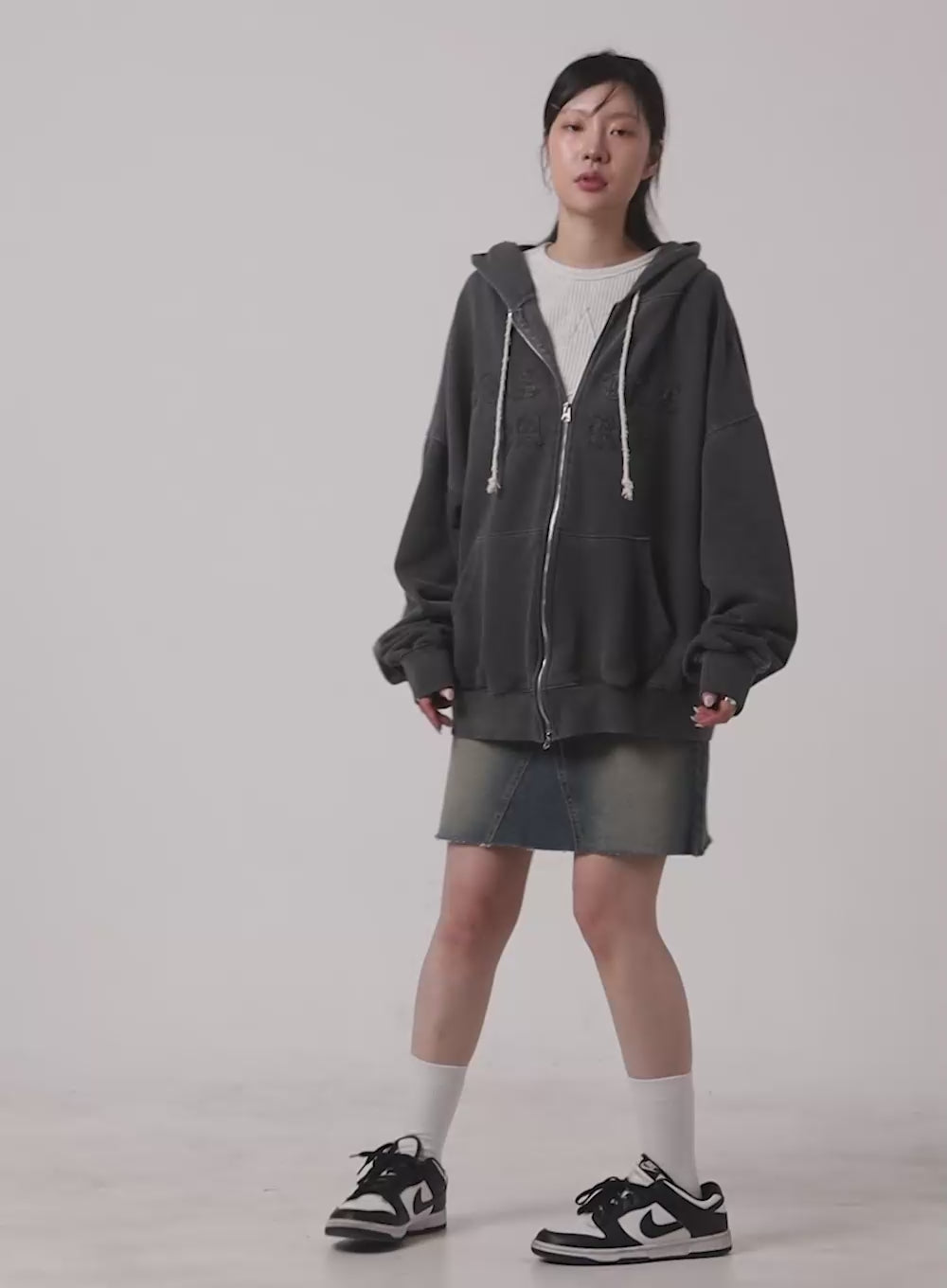 Oversized Zip-Up Hoodie IY410