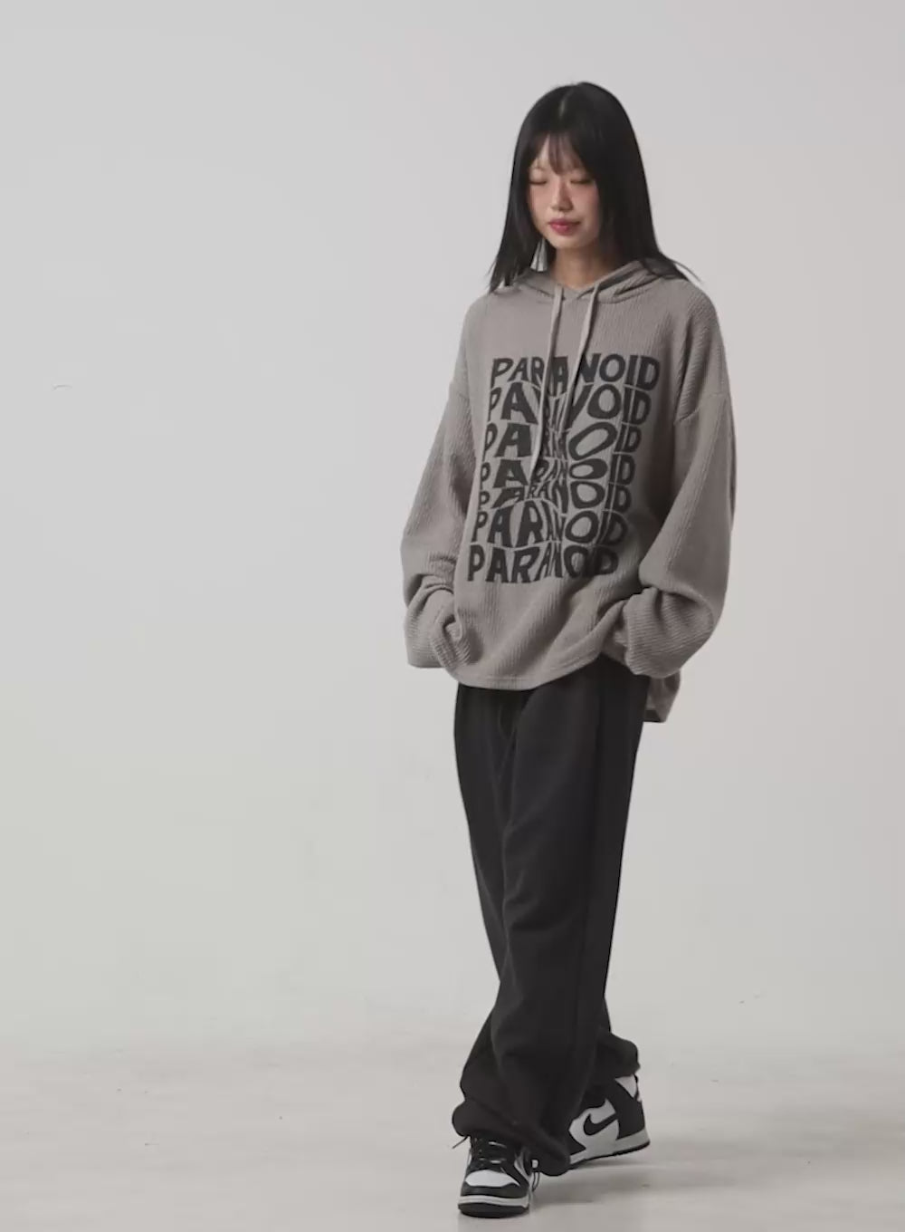 Knit Lettering Hoodie CG427