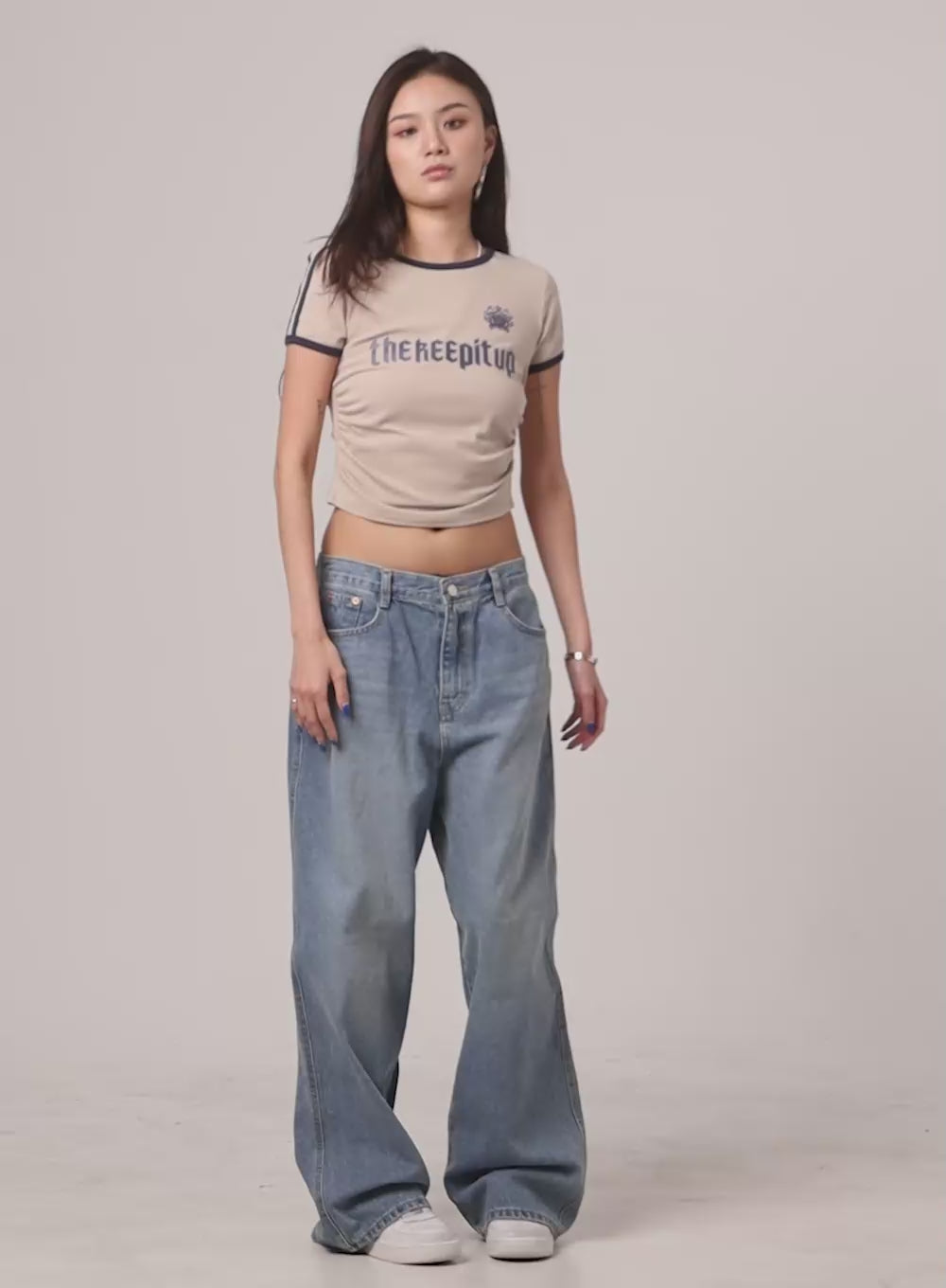 Shirred Cropped Tee CY431