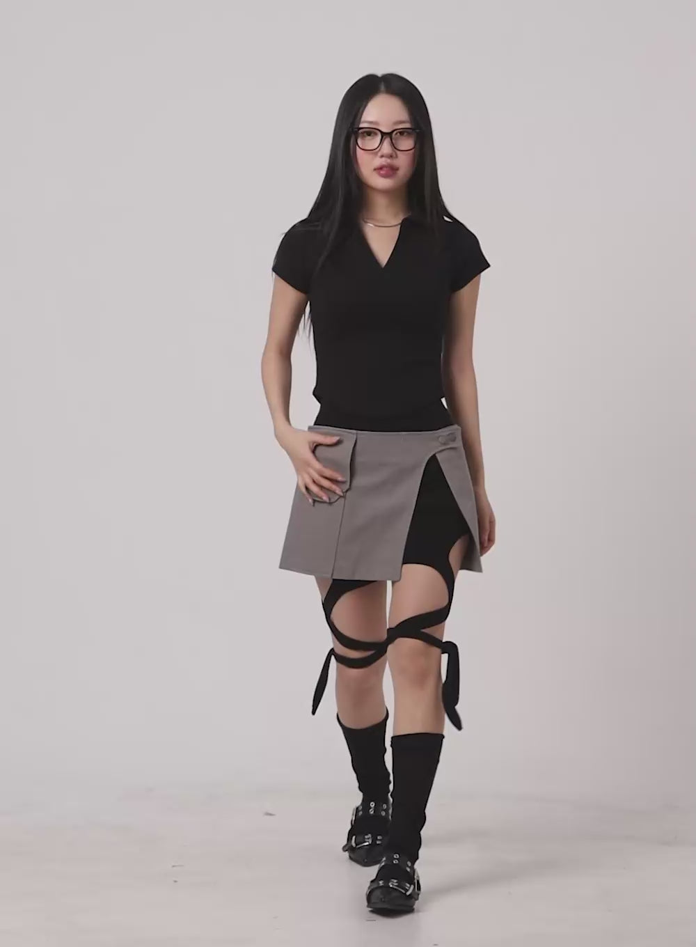 Layered Pocket Skirt CA409