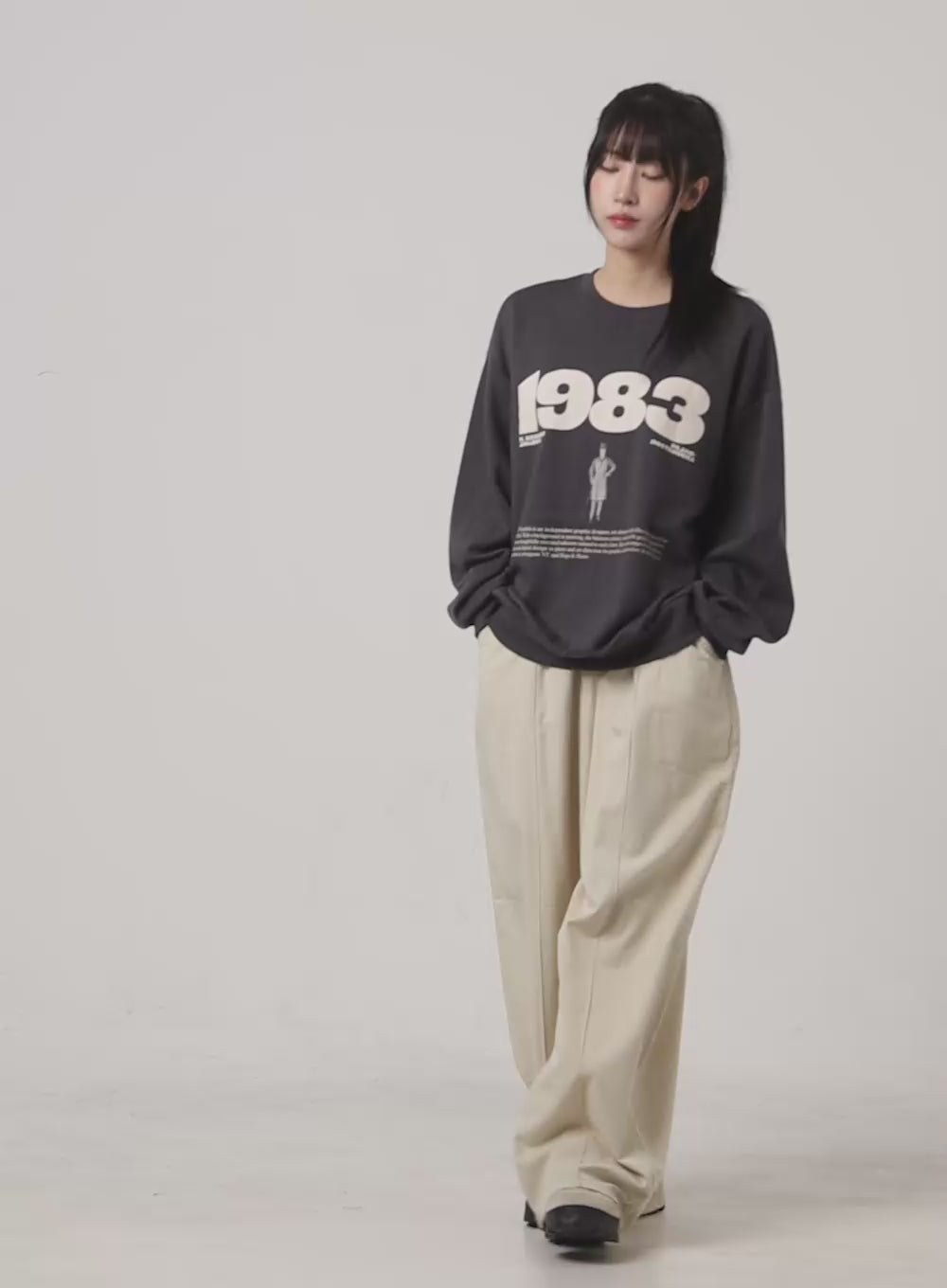 Lettering Oversized Sweatshirt CG430