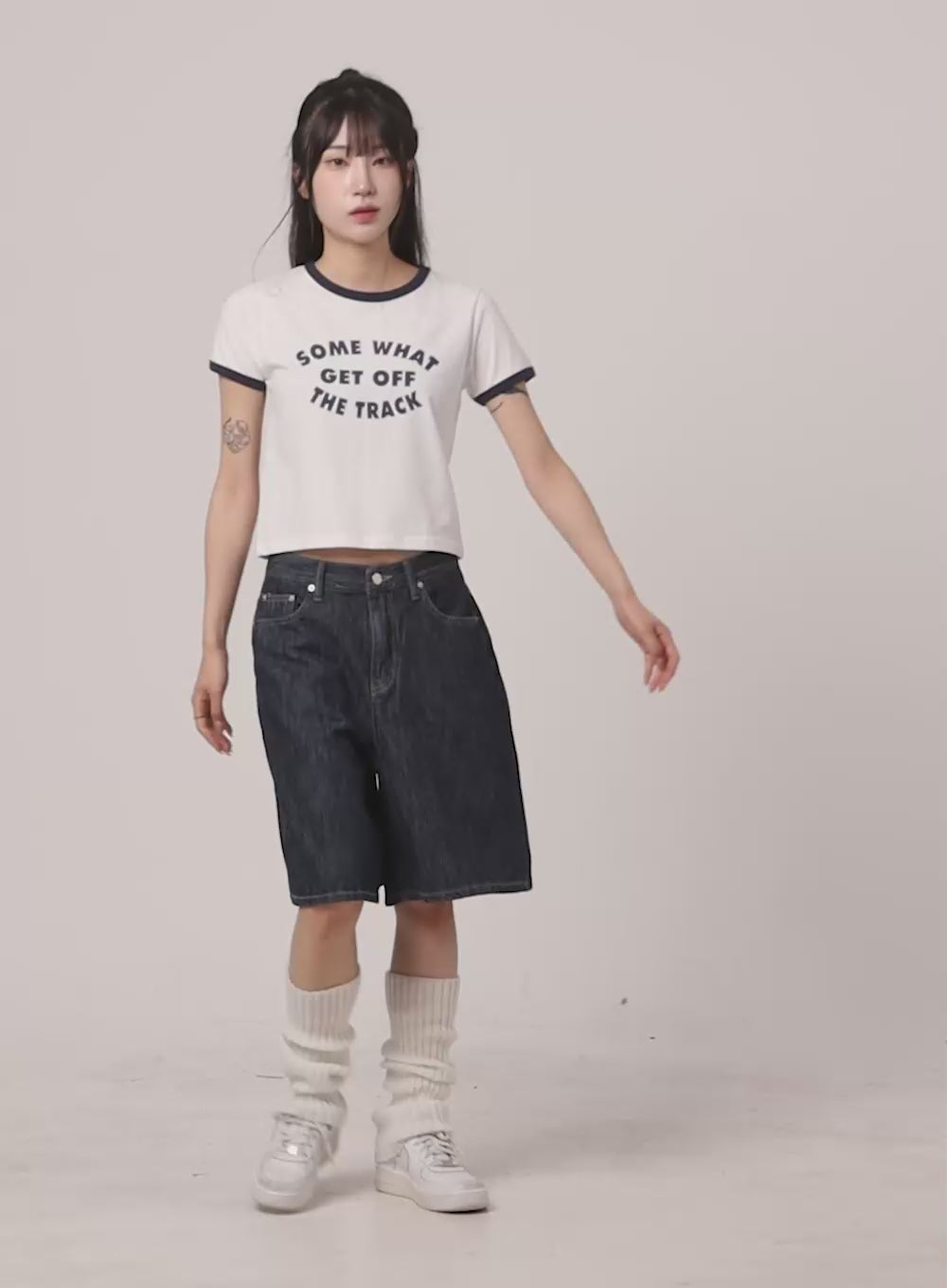 Denim Dream Washed Baggy Jorts CY407