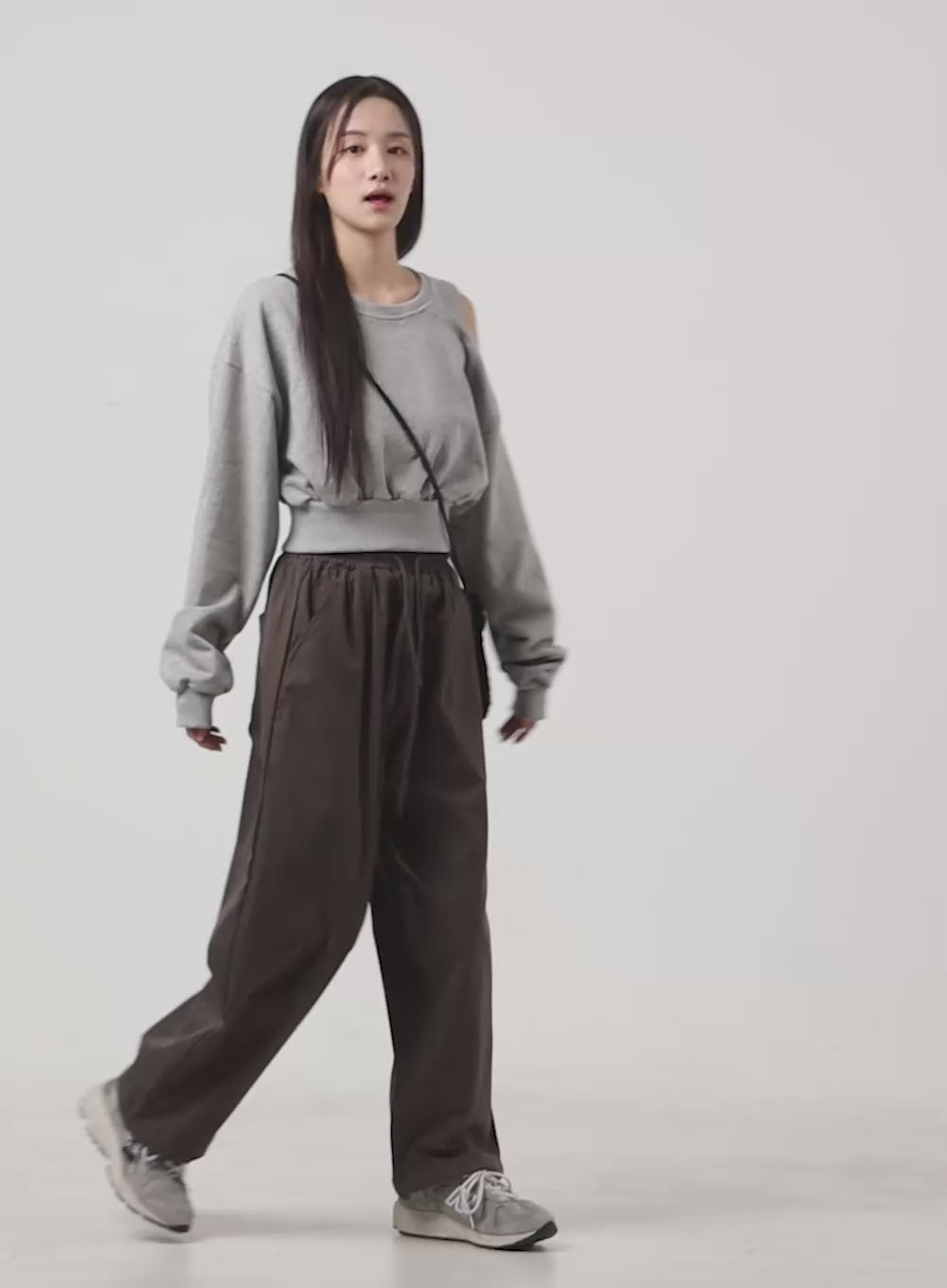 Banded String Straight-Leg Pants OG429