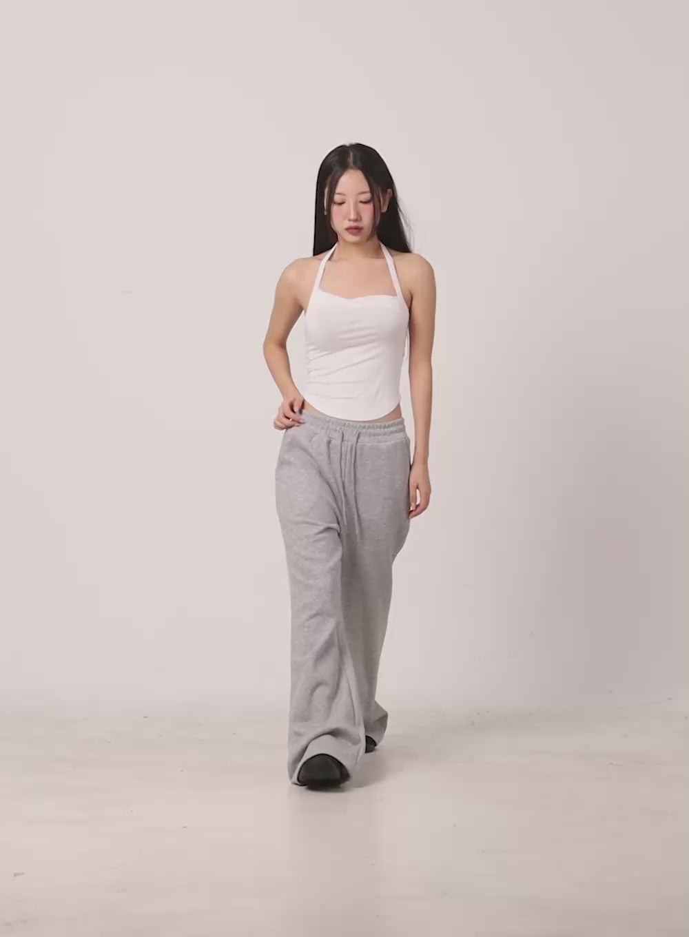 Essential Halter-Neck Crop Cami Top IF510