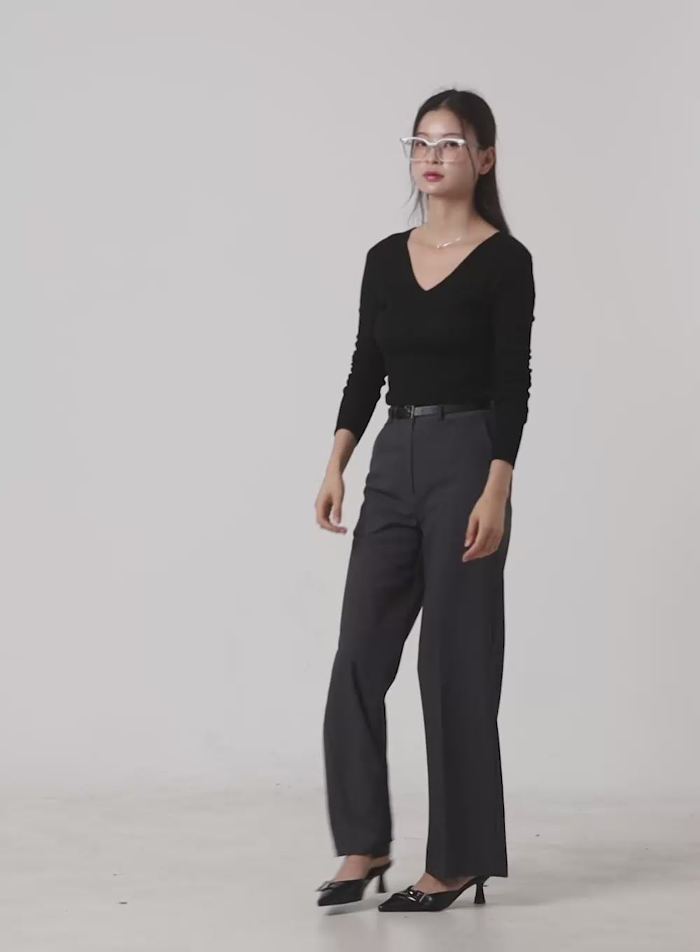 Cashmere V-Neck Long Sleeve OL416