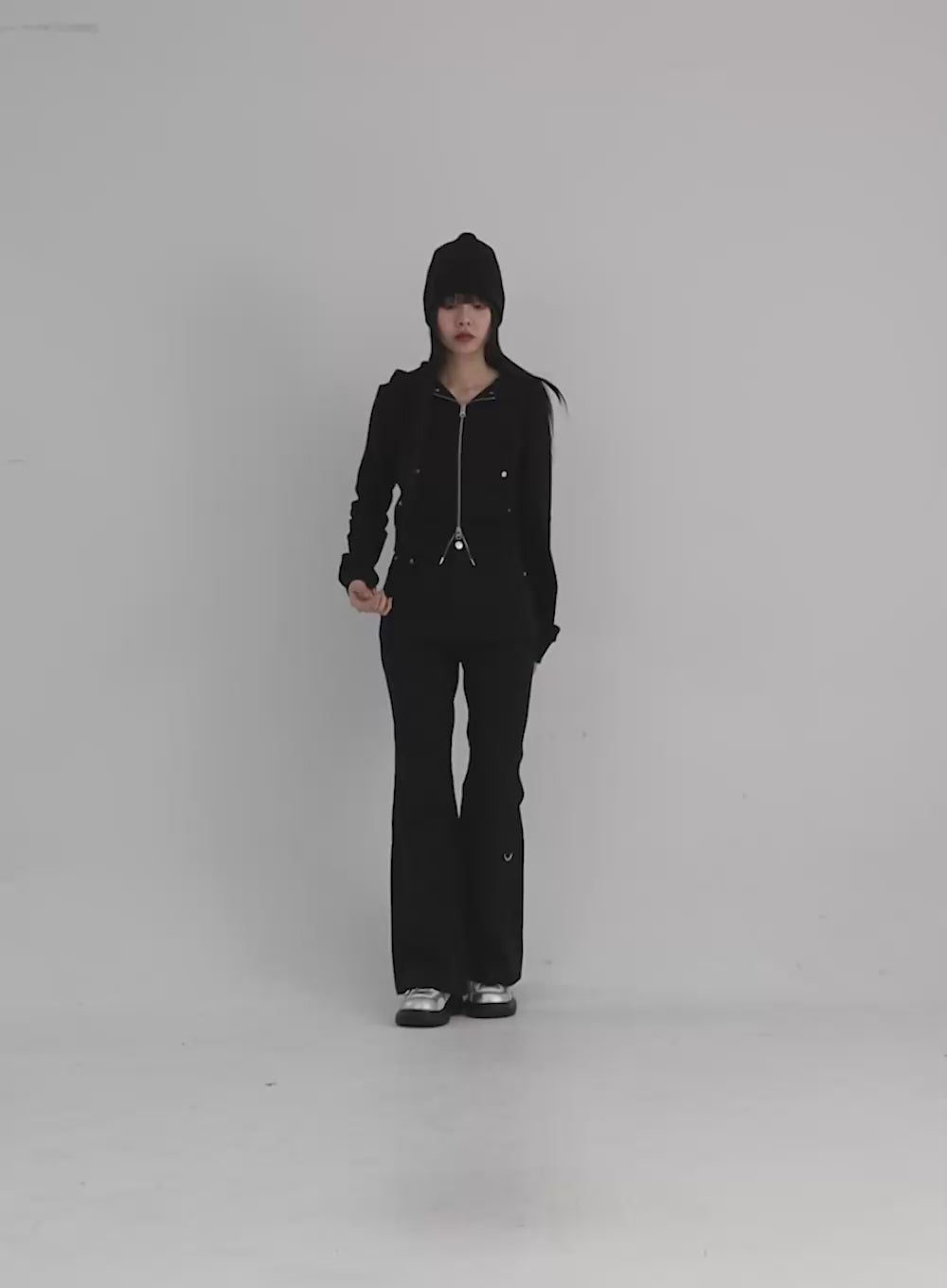 Pintuck Bootcut Pants CN306