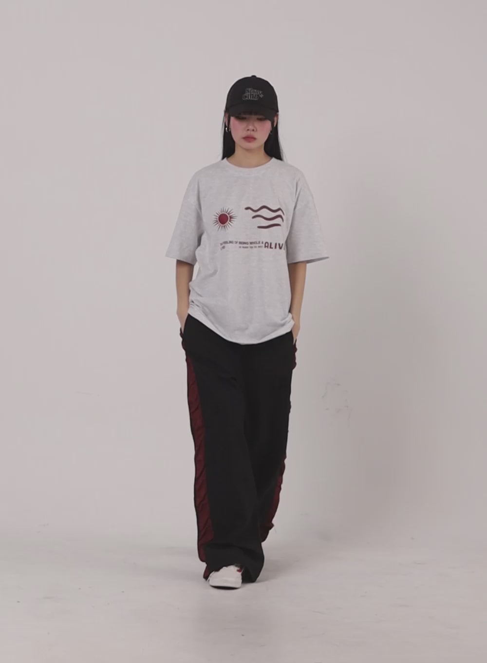 Contrasting Wide Pants IF413