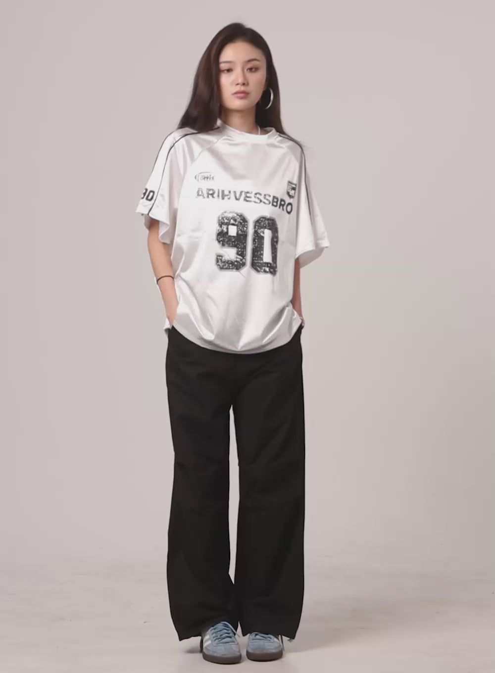 Metallic Oversized Tee CY431