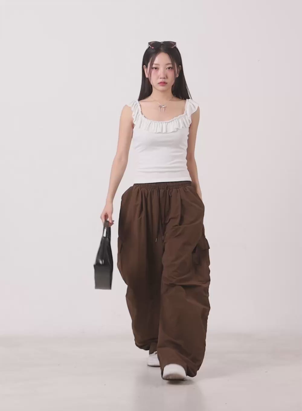 Adjustable Nylon Cargo Pants IU509