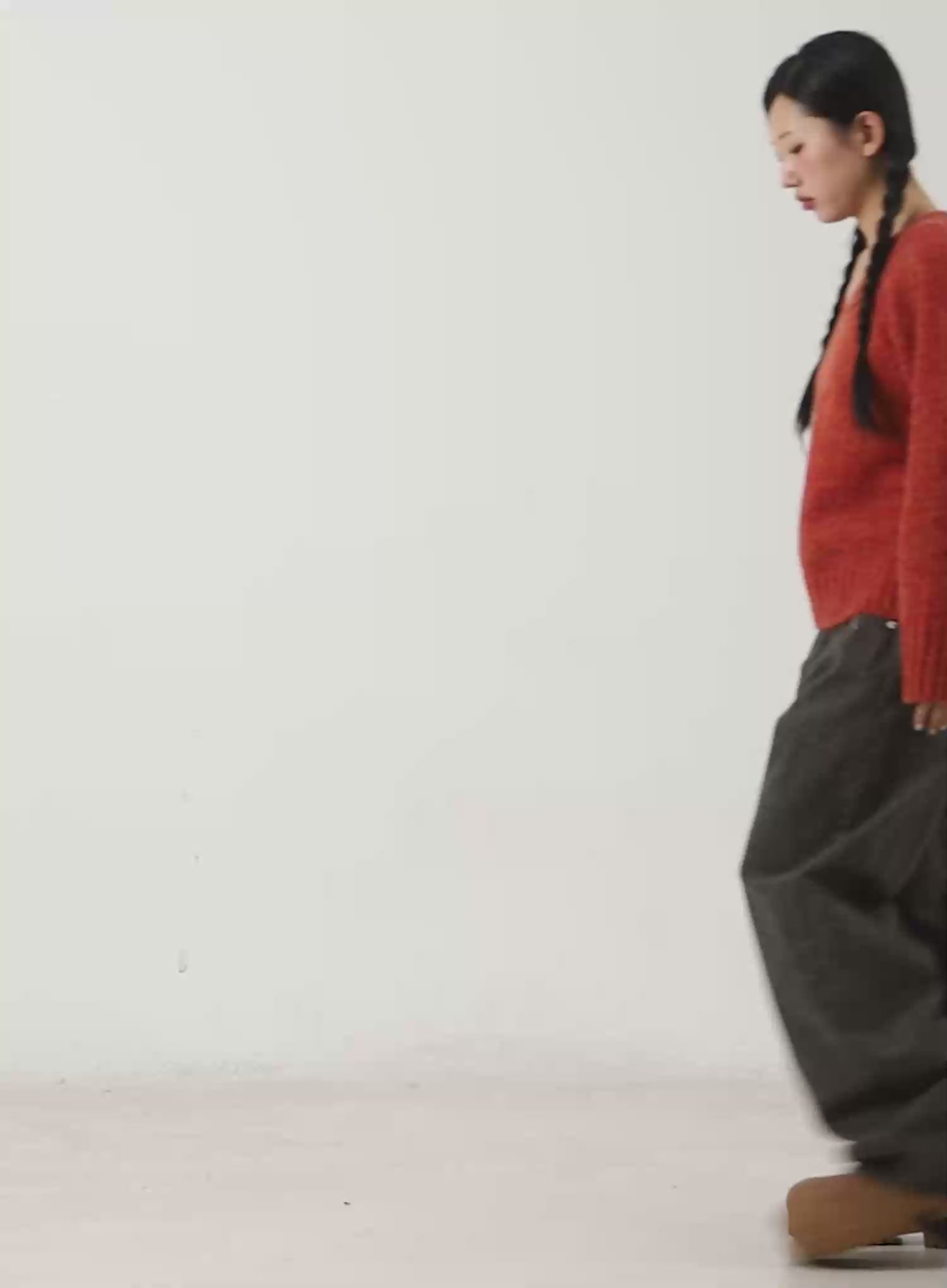 Wide Leg Striped Cotton Pants CN528