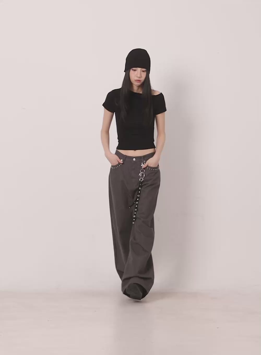 Classic One-Shoulder Crop Top IY516