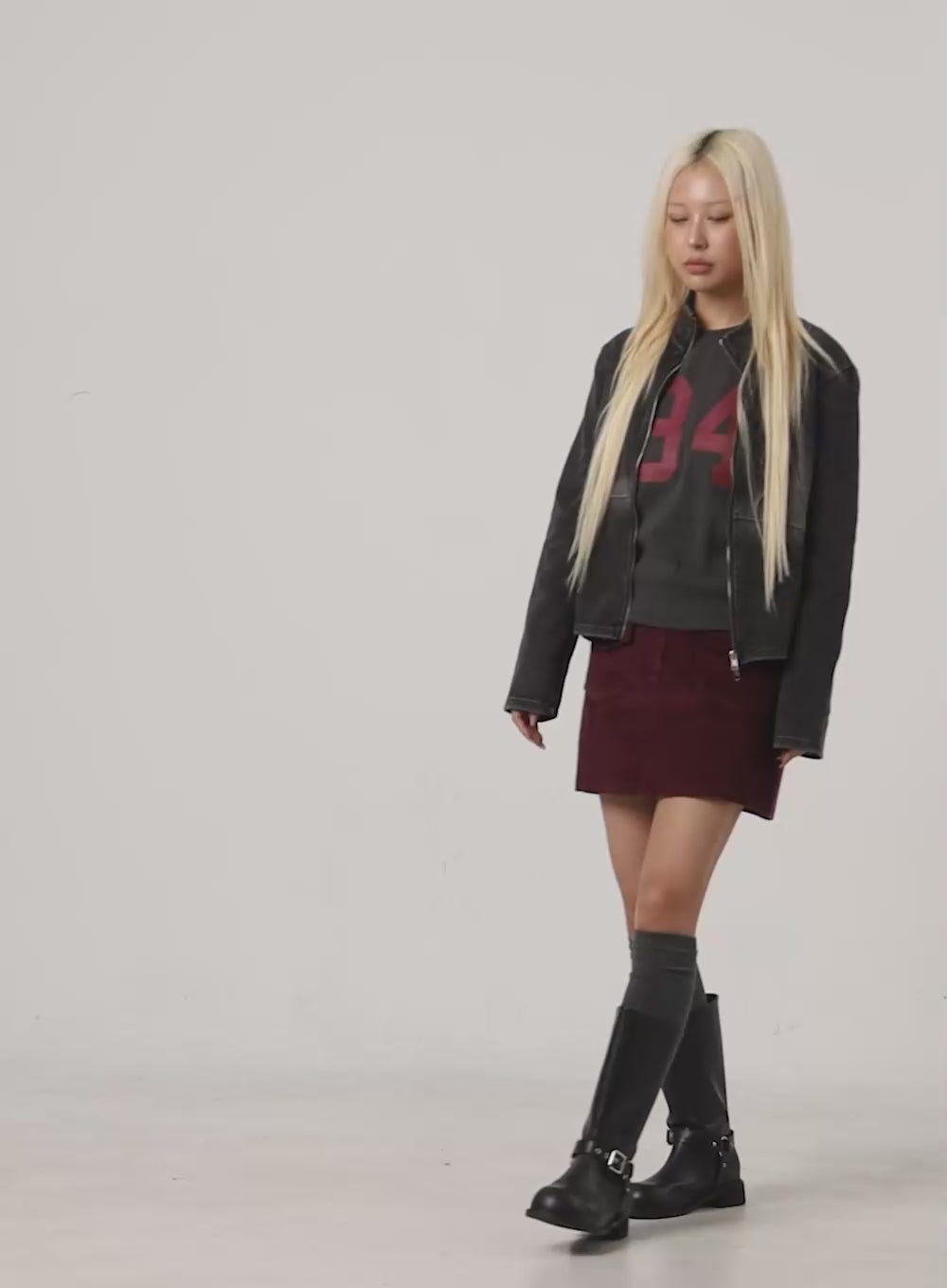 Zip Up Washed Pigment Two-Way Top CO415