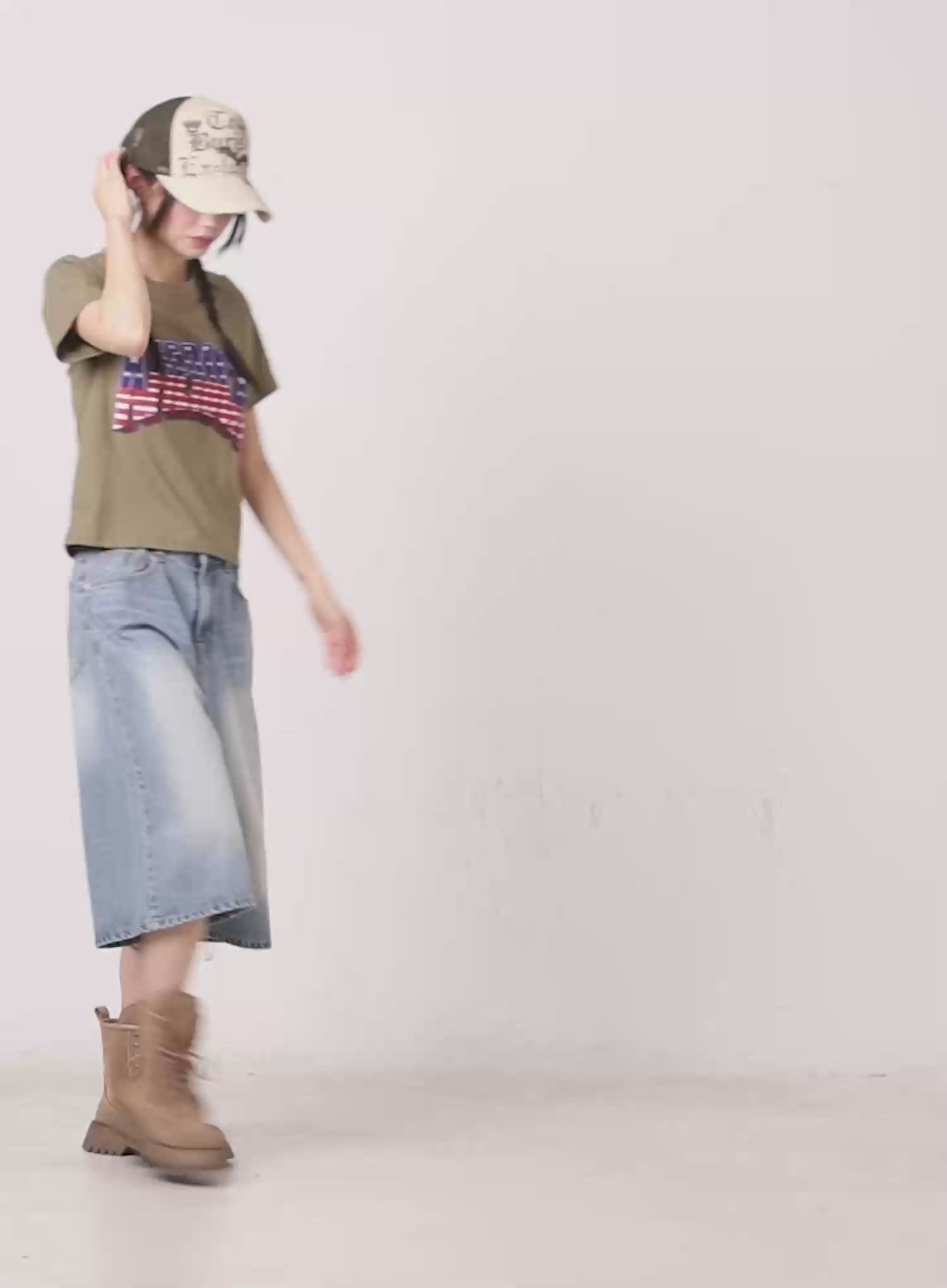 Washed Wide-Leg Jorts CG507