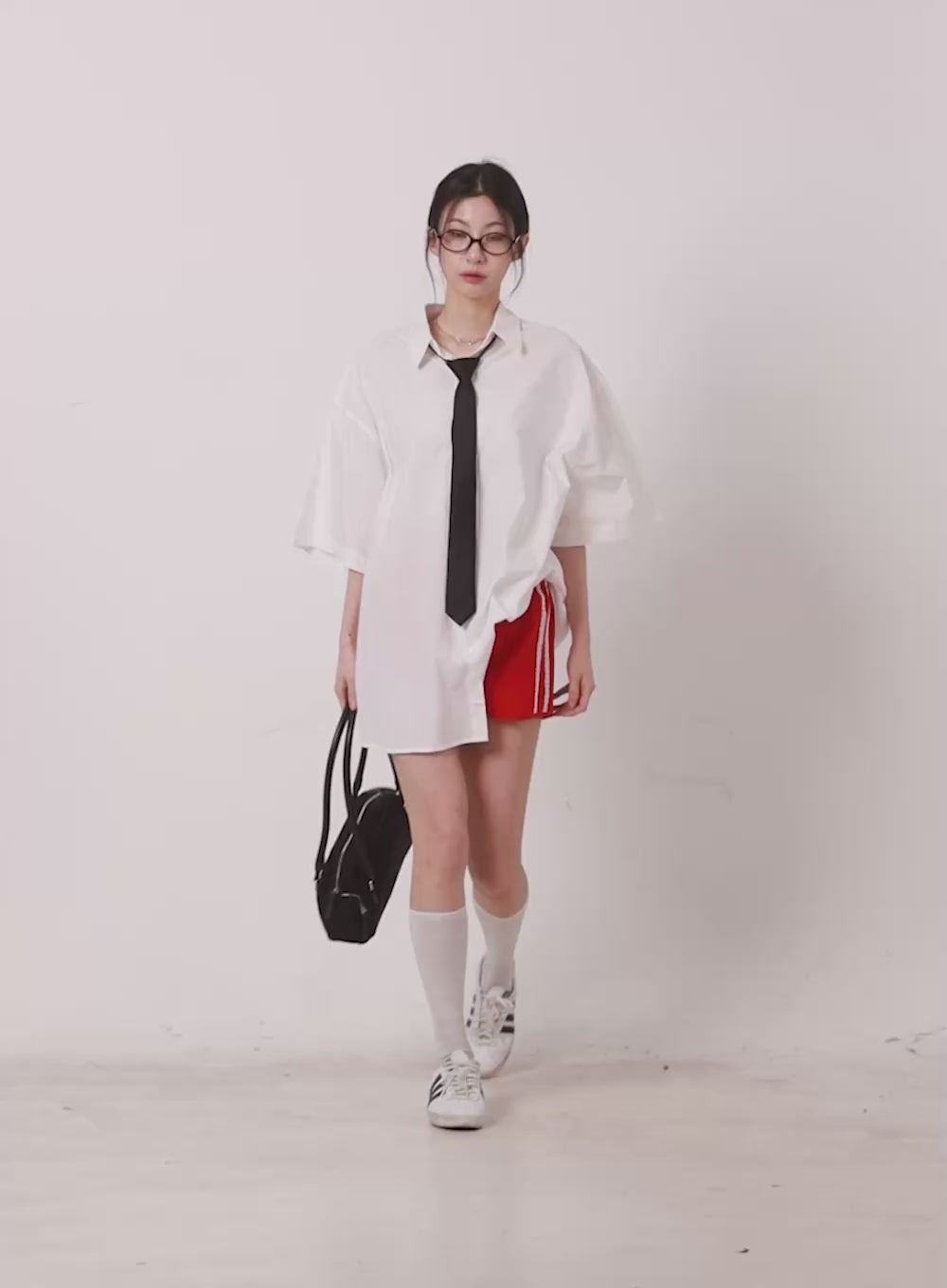 Lace-Trim Striped Shorts CA514