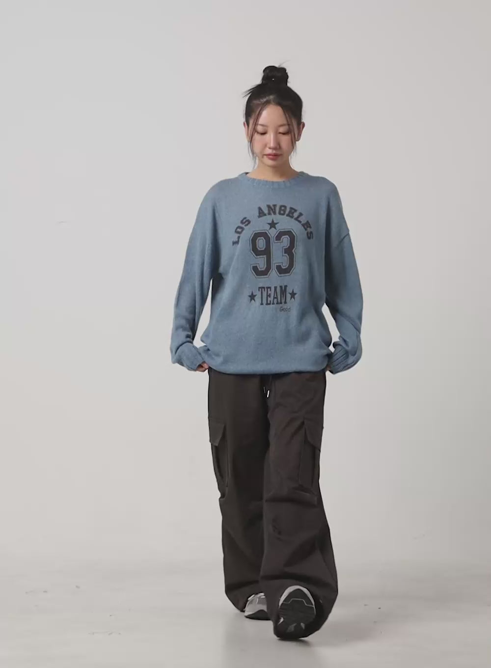 Cargo Pintuck Wide-Leg Pants IS402