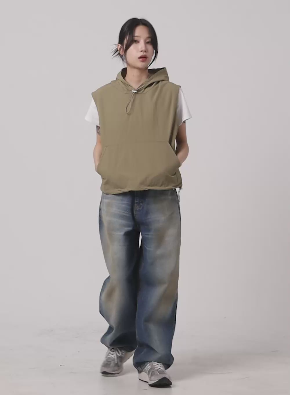 Vintage Washed Baggy Jeans CM426