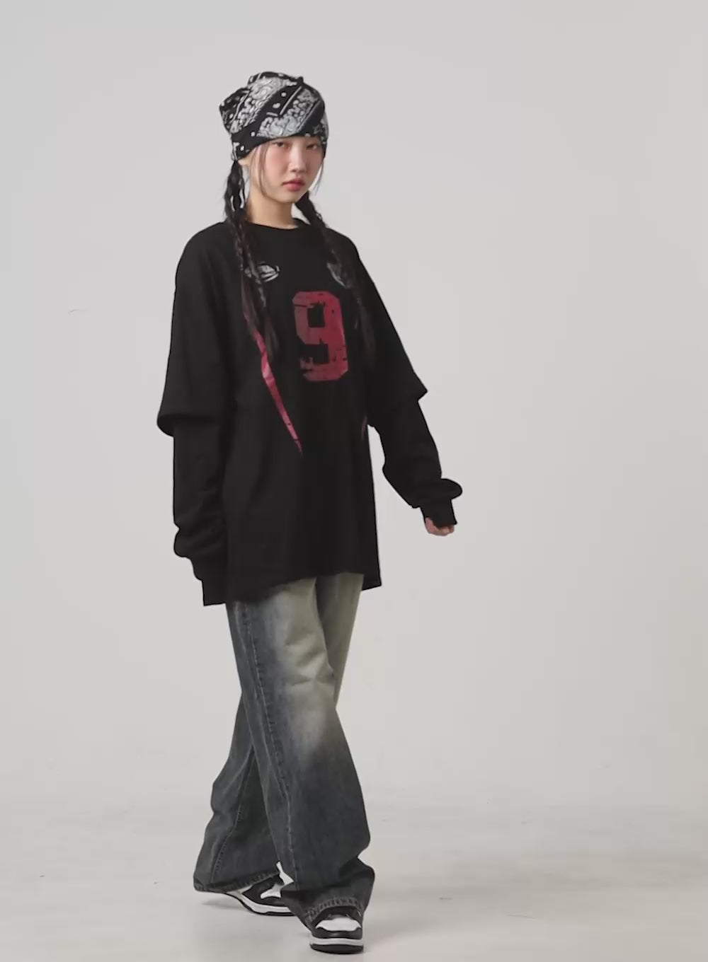 Poppy Retro Wash Baggy Jeans CS410