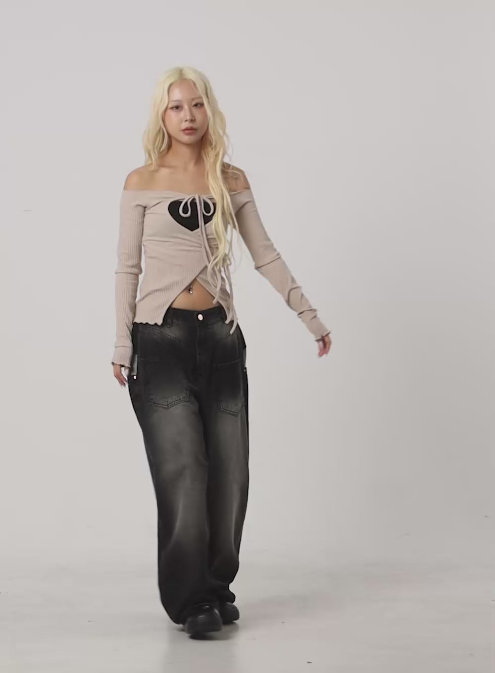 Darla Oversized Pocketed Denim Jeans CS425