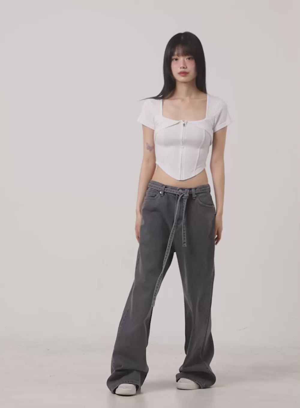 Square Neck Rayon Crop Top CG402