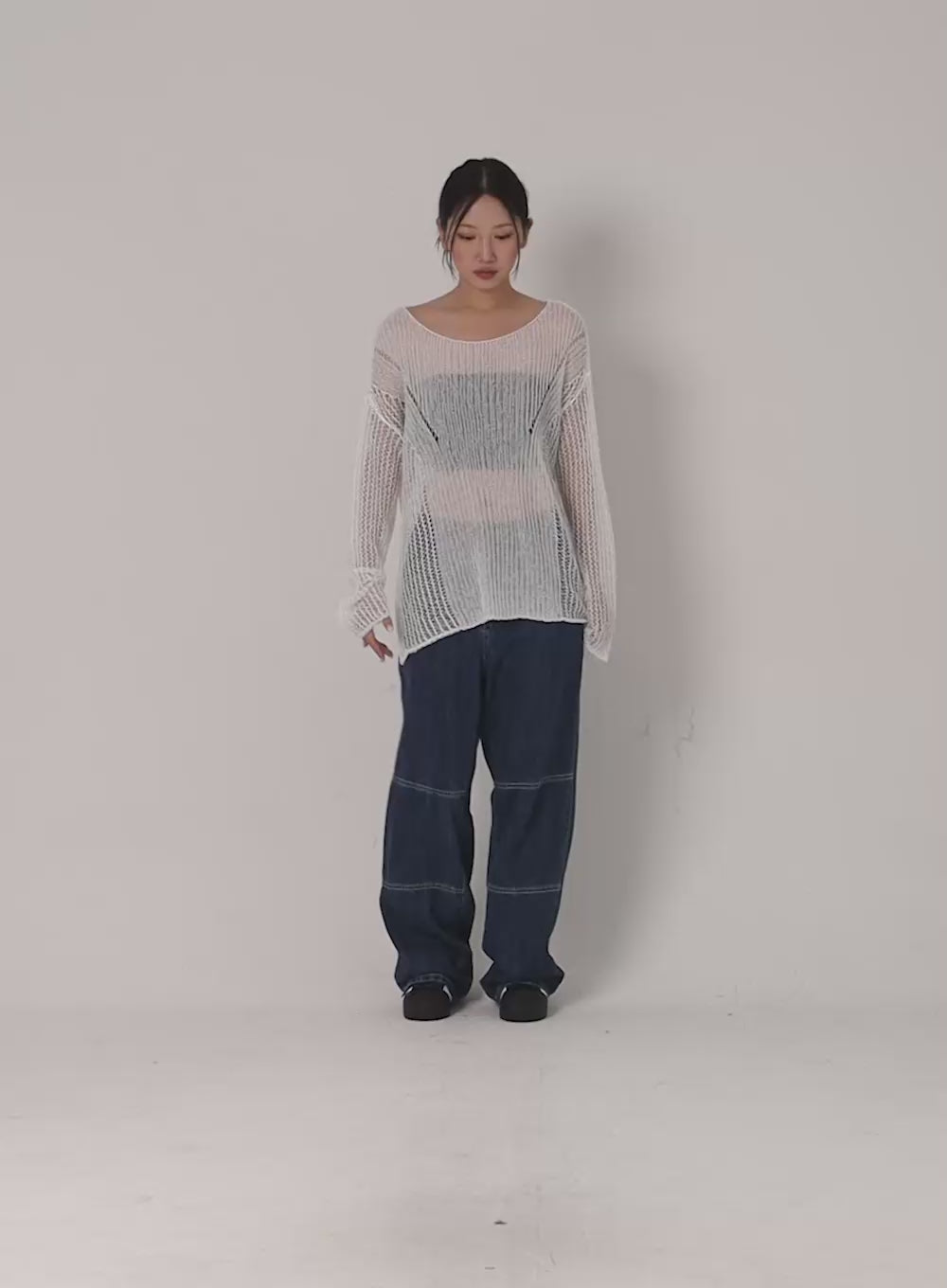 Oversized Crochet Sweater CG304