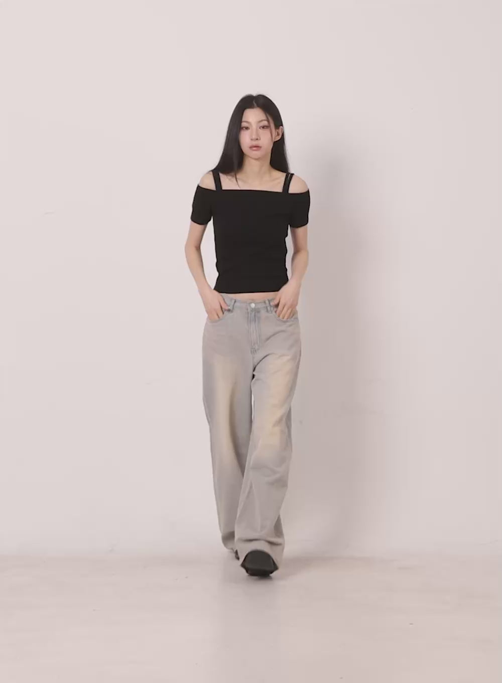 Mielle Washed Wide-Leg Jeans IY516