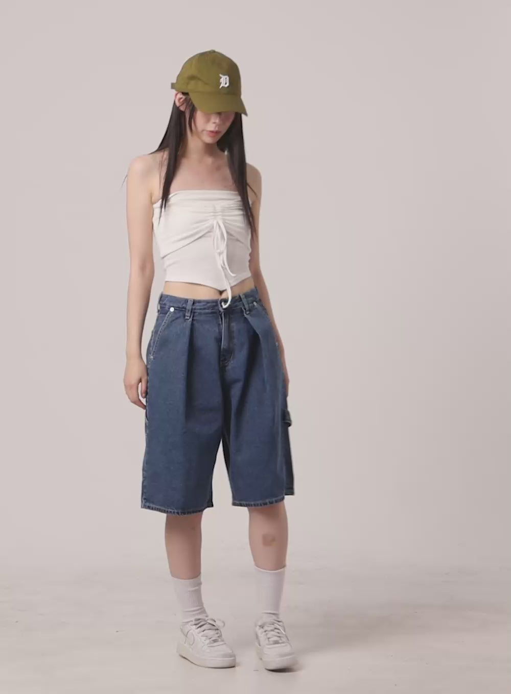 Shirred Tube Crop Top CU424