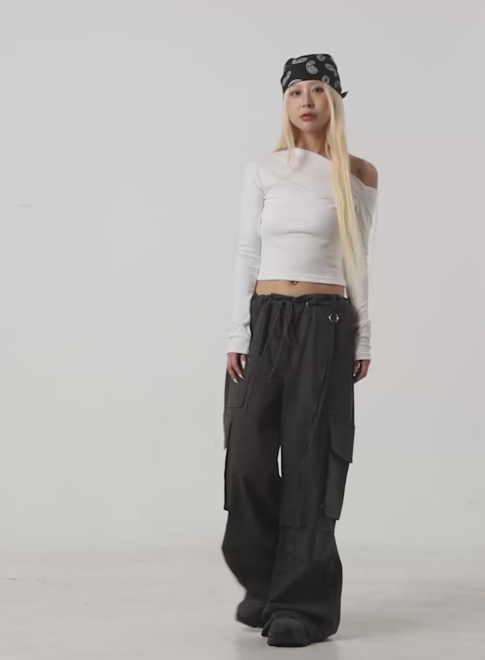 Elegant One-Shoulder Fitted Cropped Long Sleeve  CS425