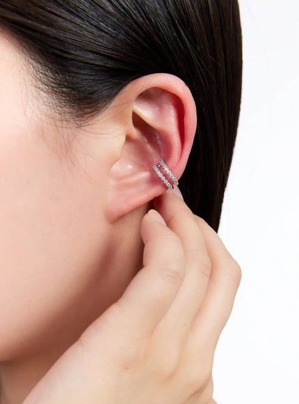 rewan-cubic-earcuff-1pcs-iu527 / Silver