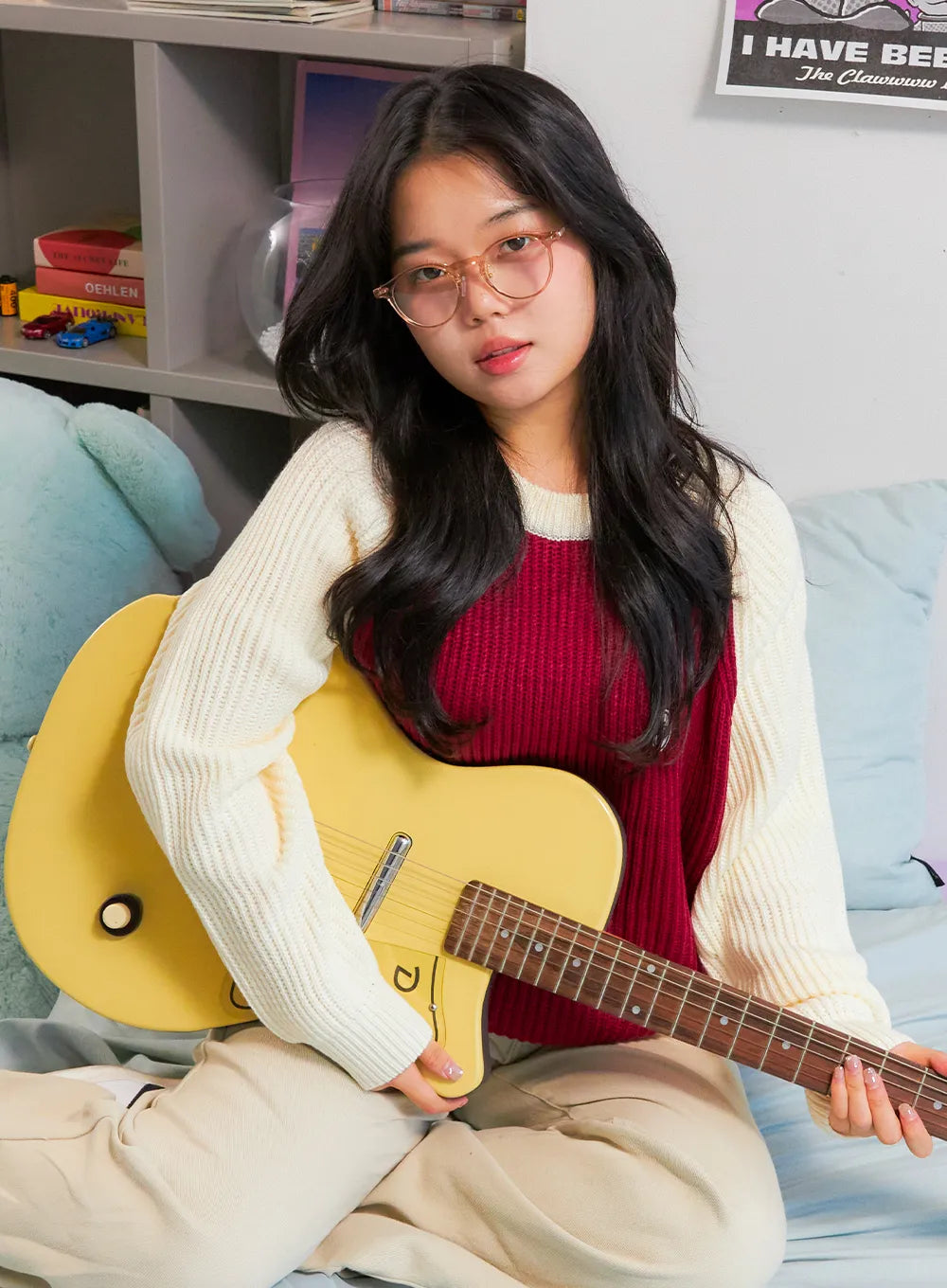 Two Color Knit Sweater OS27