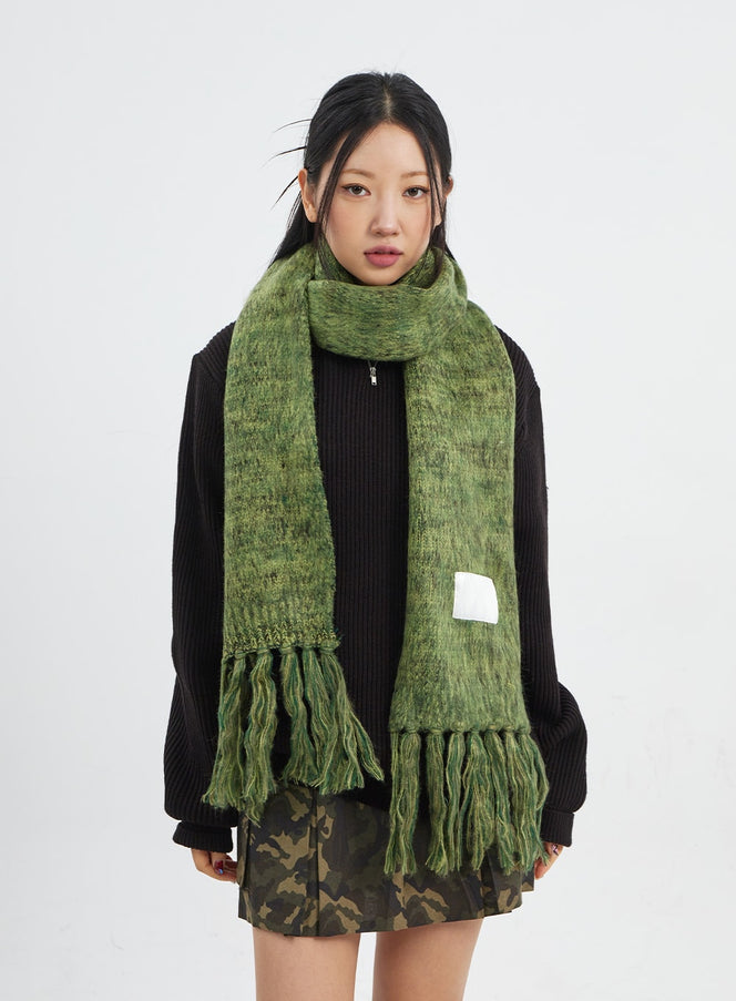 Mixed Color Fringed Scarf CJ317