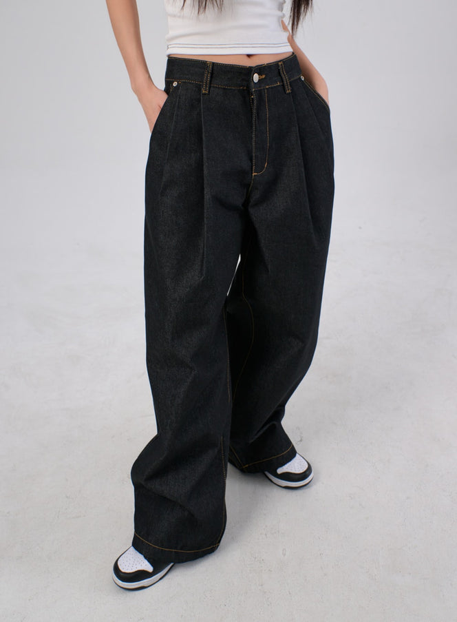 Mid-Rise Baggy Jeans IA304